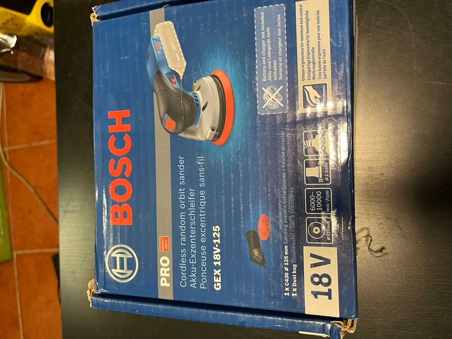 Șlefuitor orbital fără fir Bosch PRO GEX 18V-125
