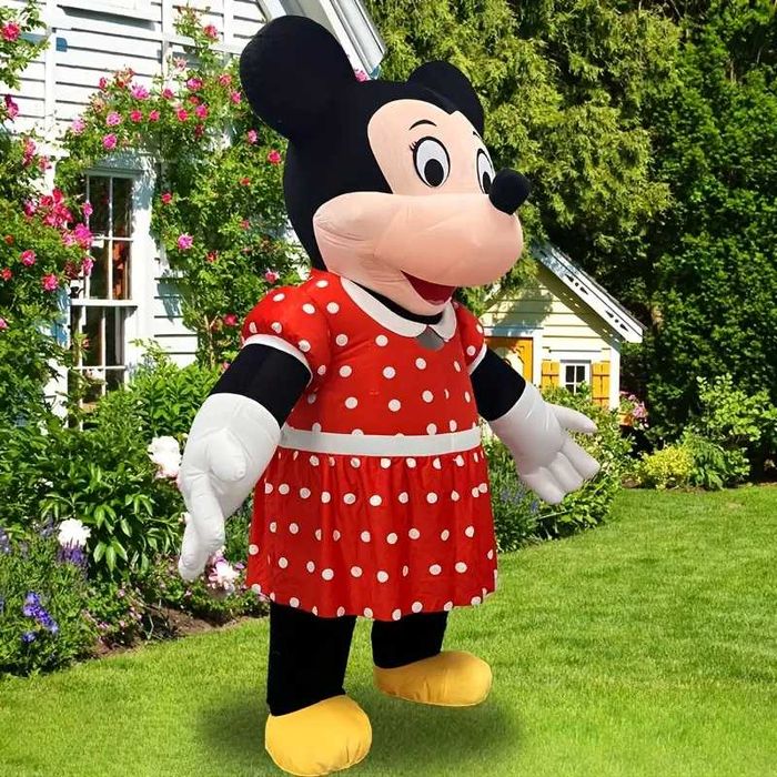 Гигантски надуваем Костюм на Мики маус Мини маус 1,9м за парти