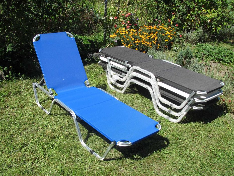 Sezlonguri aluminiu  panza textilena plaja piscina hotel pensiune