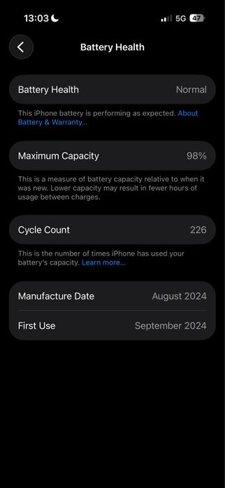 iPhone 16 Pro 256GB Black – 98% батерия, 1г+ гаранция, Перфектен!