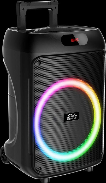 Boxă portabilă RGB cu 2 microfoanele JBL PartyBox 12" Sing-E ZQS12148 BASS cu baterie de mare capacitate și telecomandă