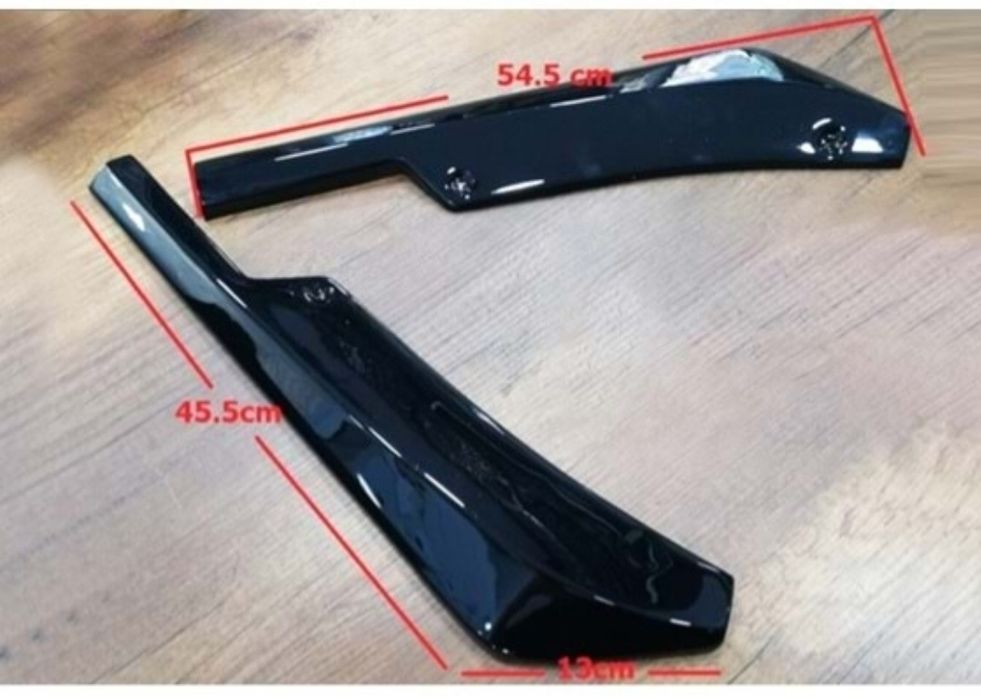 Extensii coltare lip bara spate BMW Seria 5 E60 45 cm negru lucios