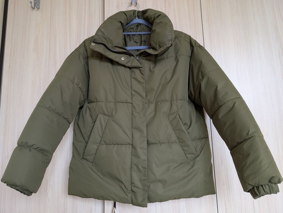 Дамско яке зелено бомбър