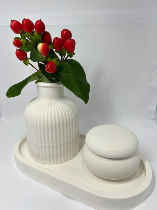 Set ceramică lumânare parfumată Handmade