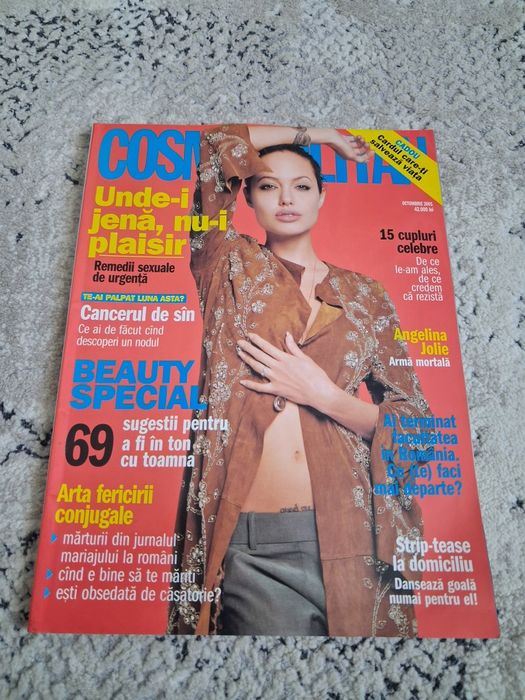 Revista rara Cosmopolitan editie 2001 Angelina Jolie