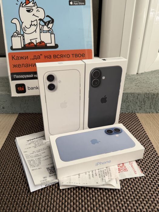 НОВ*iphone 17 Лизинг от 31€/м Black/White/blue айфон 17 черен/бял/син