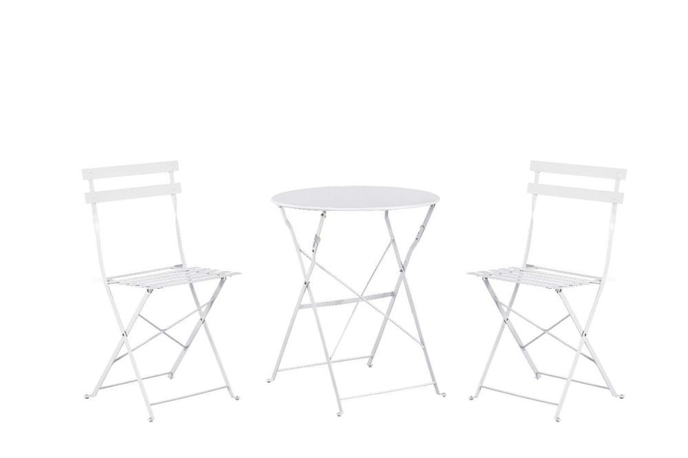 Set Bistro Flair mobilier terasa gradina, 2 scaune + masa, otel vopsit