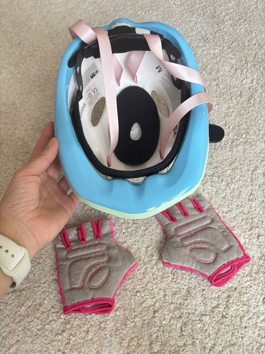 Каска за колело, ролери, тротинетка детска, подарък ръкавици