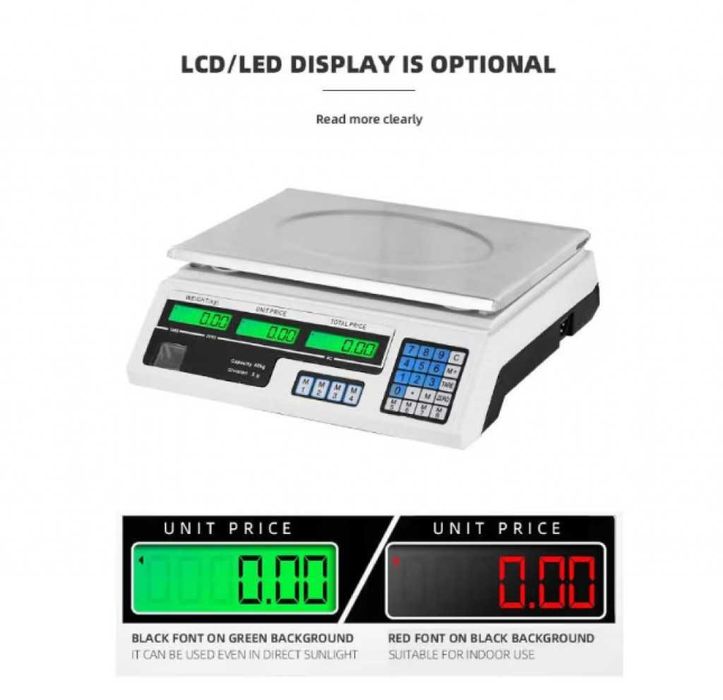 Професионален електронен кантар до 40 кг с двоен дисплей