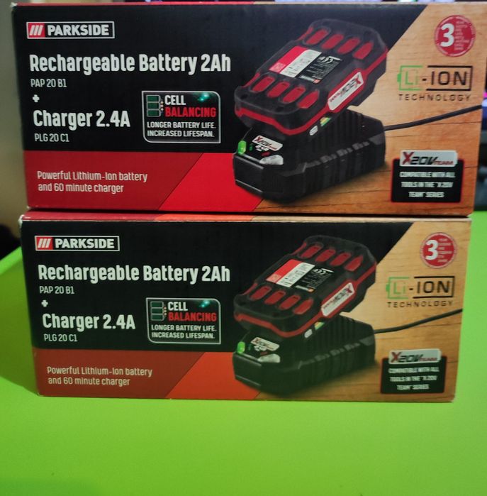 Incarcator  si baterie 2Ah  Parkside seria X20V