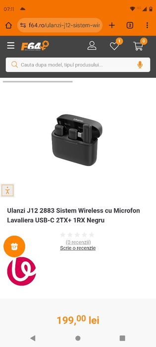 Microfon lavaliera ulanzi