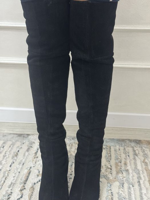 длинные ботинки натуральное  замж