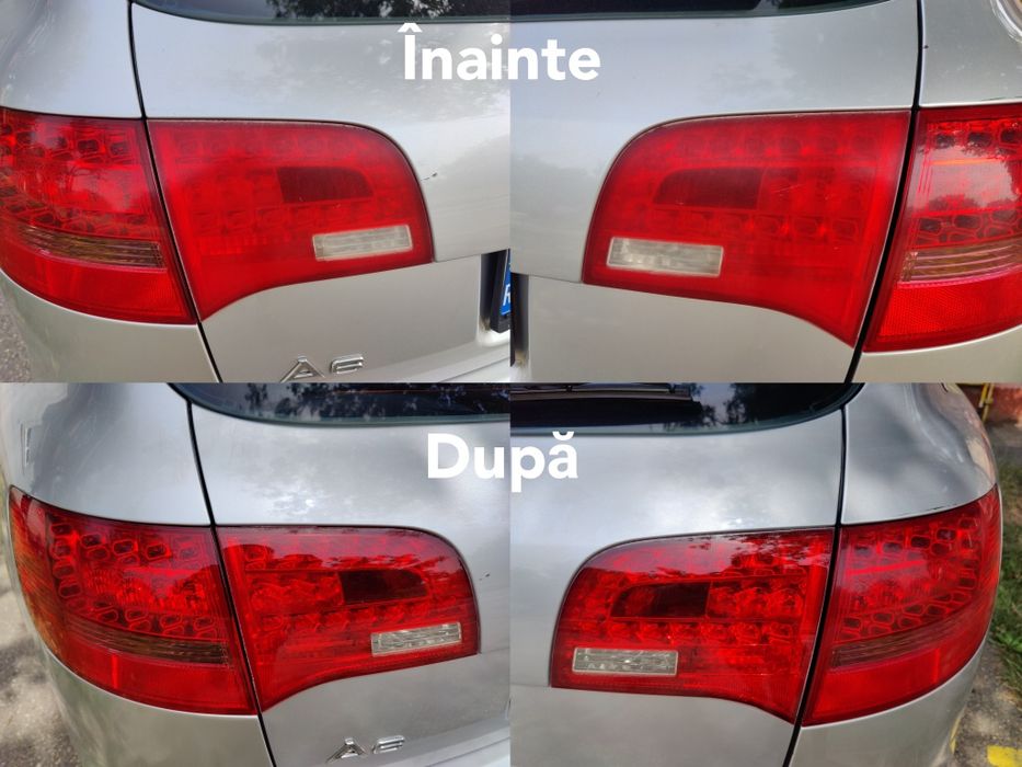 Polish faruri și aplicat folie de protecție