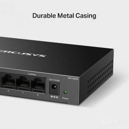8-портовый гигабитный коммутатор Mercusys MS108GS