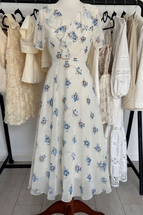 Rochie Floral Bleu
