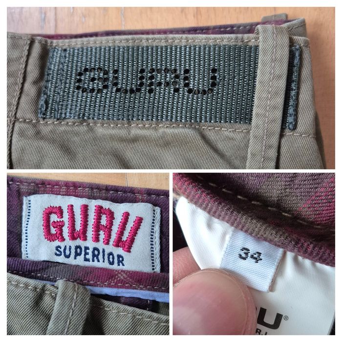 Pantaloni chinos GURU Superior, Slim Fit, Bumbac dens, Bărbați - L