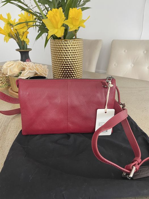 Geanta piele naturala bordo