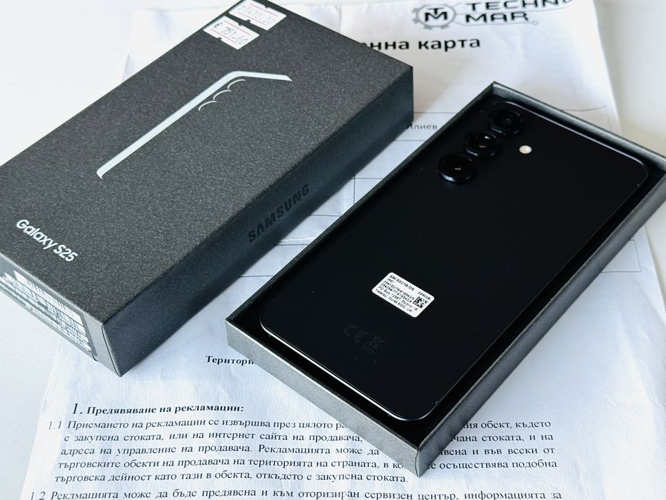 НОВ! Samsung S25 256GB Blueblack Гаранция 2 години