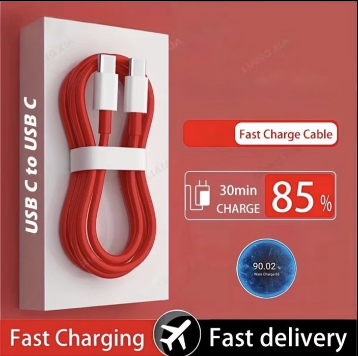 Cablu 100W, 65W, incarcare foarte rapida USB-C la USB-C