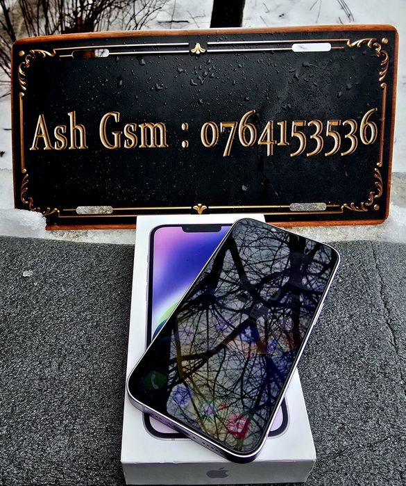 Iphone 14 purple, impecabil, full box