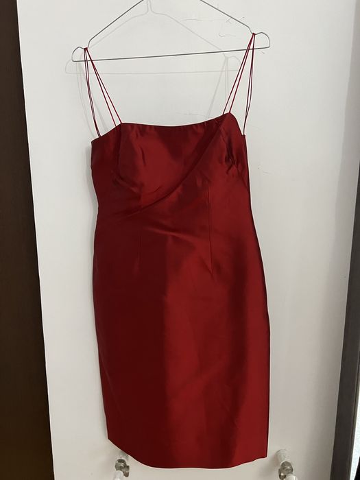 Deux pieces rochie si sacou tafta cu pietre swarovski