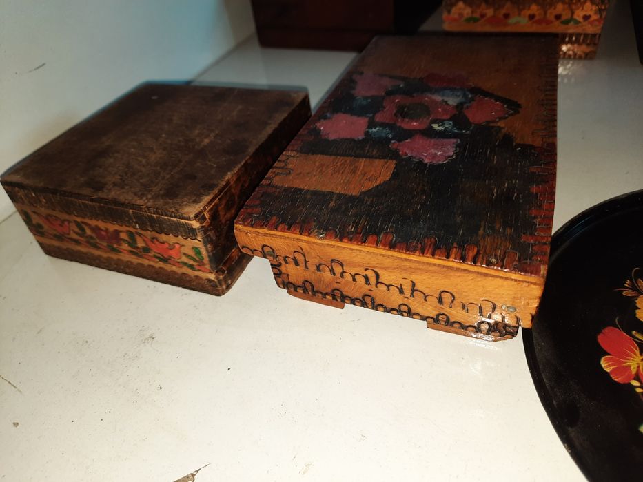 Ретро здрави Руски рисувани дървени кутий