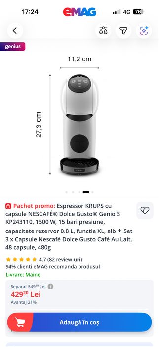 Espressor Dolce Gusto
