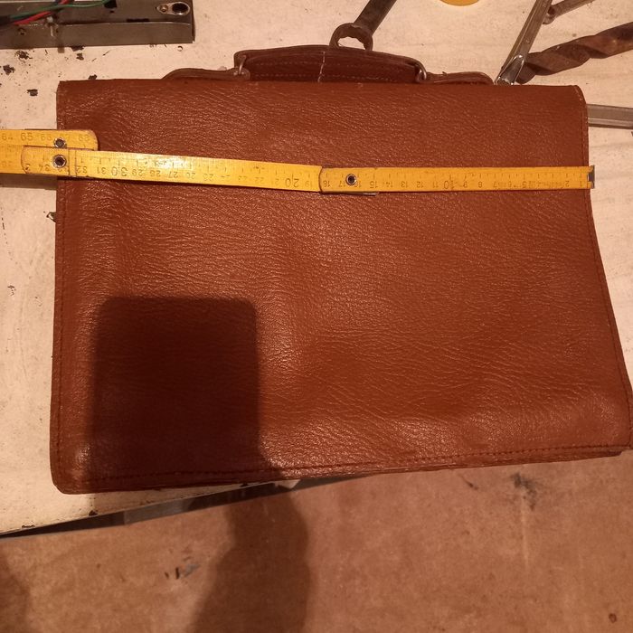 Ретро кожена чанта два броя