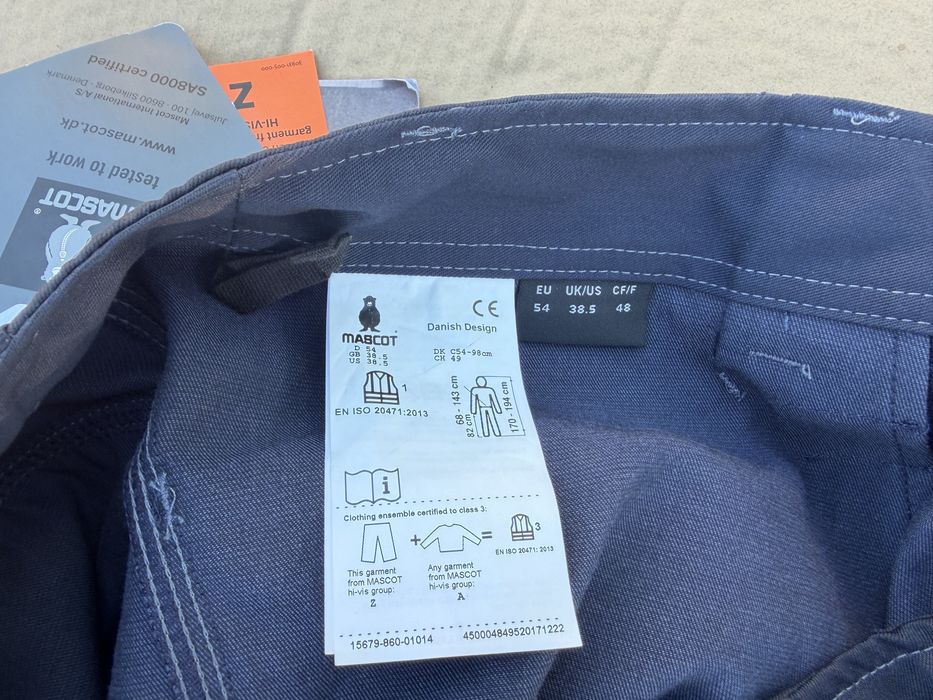 Pantaloni lucru MASCOT Safe Supreme Leeds, NOI, Mărimea 54 (XL