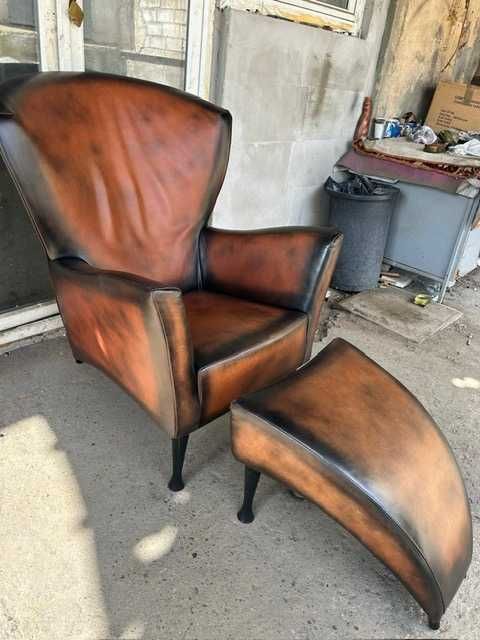 Fotoliu Art Deco,cu footstool!