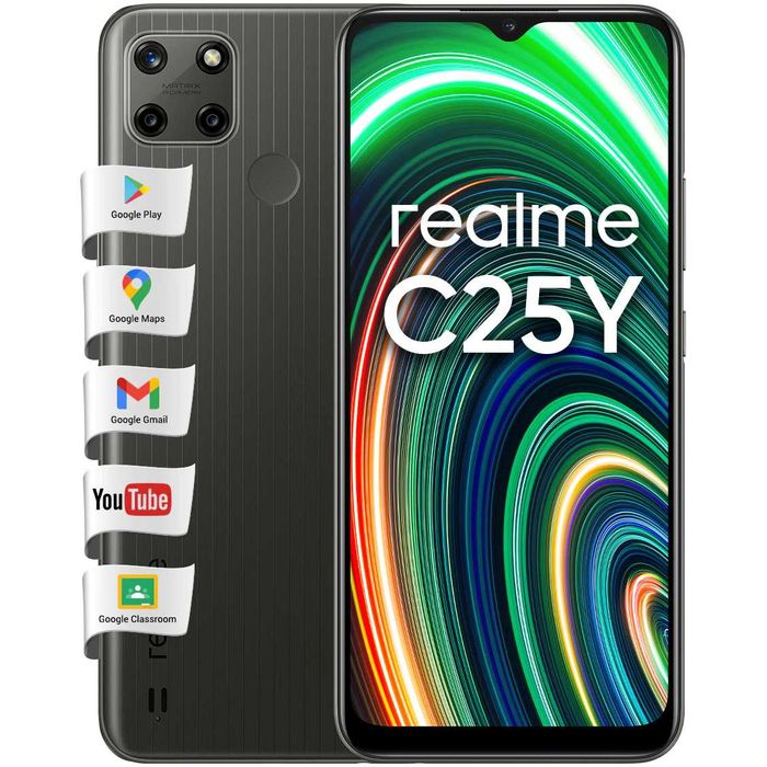 Telefon Realme C25y memorie 128GB 4G Dual Sim Display 6.5" Gri Nou Sigilat
