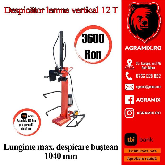 Despicator lemne marca Breckner Germany 12 tone forta 230V/3000W L=1M