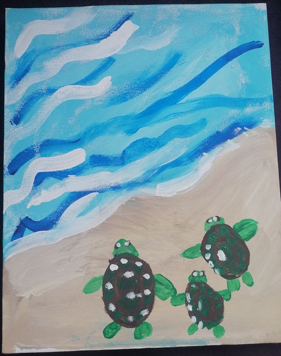 Картина сладки животни на платно  24x30 см