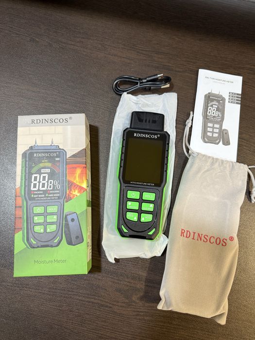 RDINSCOS дигитален влагомер за дърво и строителни материали