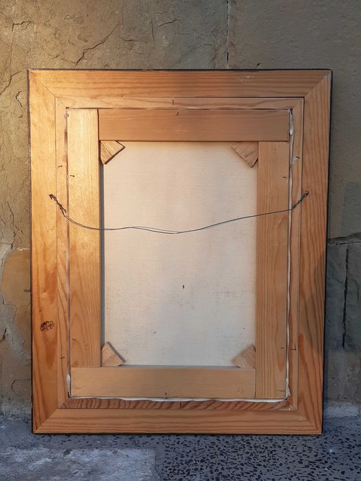 Красива Маслена Картина на Платно Живопис Дървена Рамка