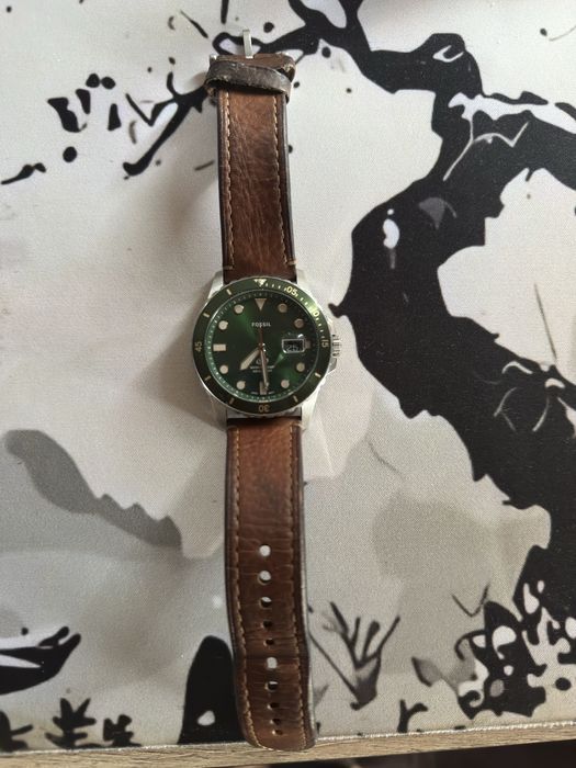 Ceas Fossil Blue FS5948 – cadran verde, stare foarte bună, 42mm