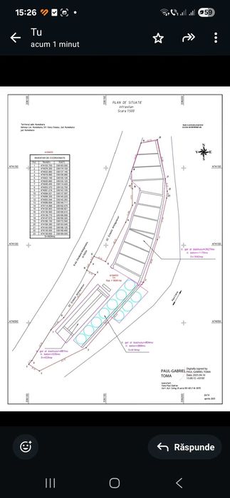 Teren intravilan zona Castel