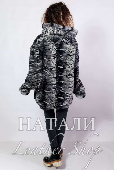 Двустранно кожено яке Лилия Green