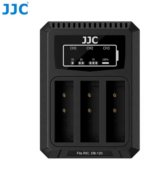 JJC USB Type-C зарядно за Ricoh GR IV (DB-120) 3 батерии