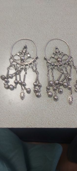 Серьги серебро  советское