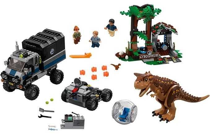 NOU TIP le Go Set Dinozaur Jurassic Evadare Carnotaurus 75929
