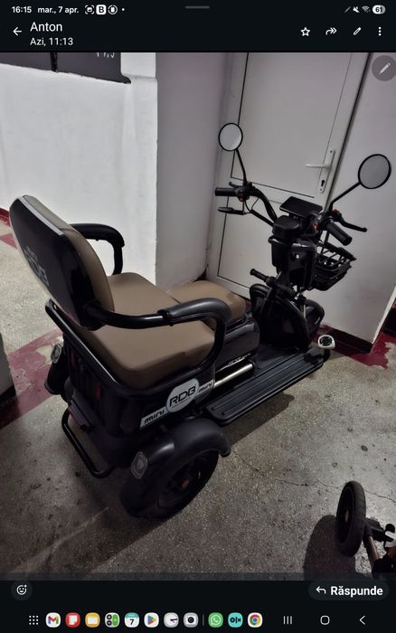 Triciclu electric aproape nou