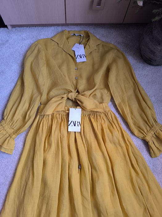 Set Zara cămașă și fustă