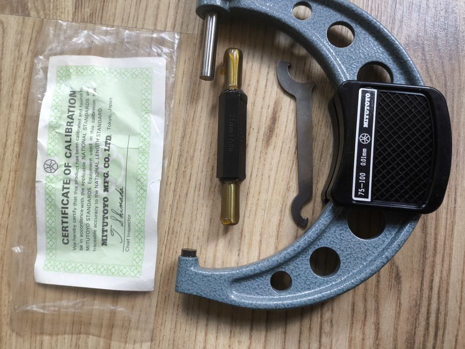 Външен микрометър Mitutoyo 103-140-10 – с тресчотка: 75-100 мм