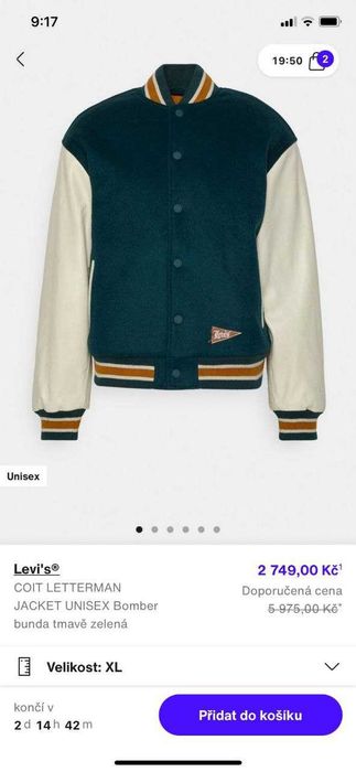 Levis Coit Lettermen Jacket Unisex Bomber