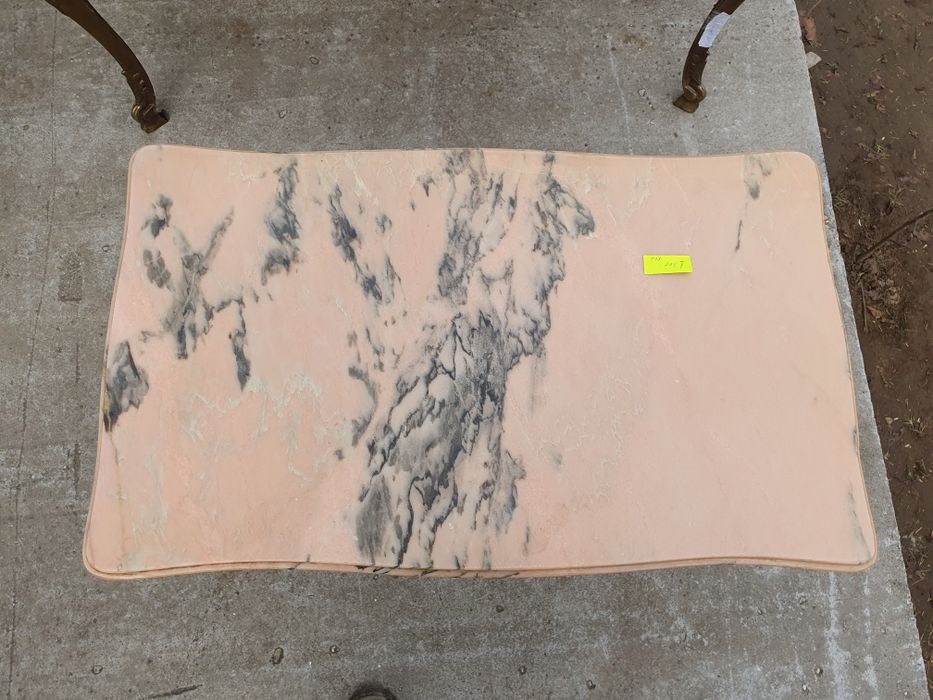 Masuta/masa pt sufragerie/living cu cadru bronz si blat marmura/onix