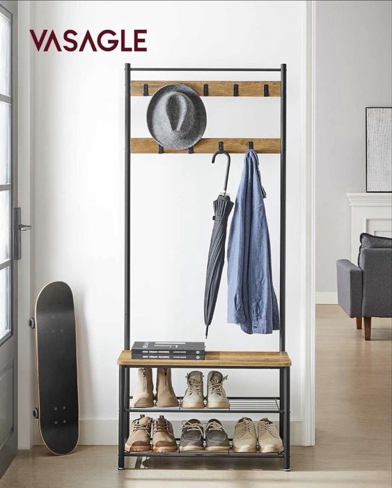 Cuier multifunctional Vasagle dimensiuni 70x32x175 cm