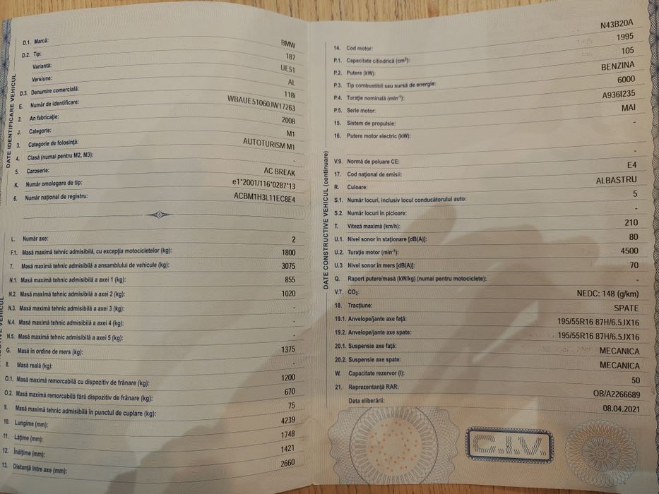 BMW Seria 1, 118i