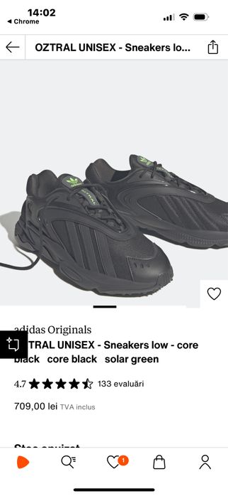 ADIDAS OZTRAL negrii 37 1/3 impecabil
