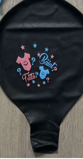 Perdea decorativa baby shower cu 20 baloane+cadou balon mare